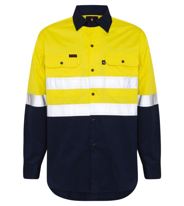 63112-HiVis-Taped-Shirt–Yellow-Navy-1