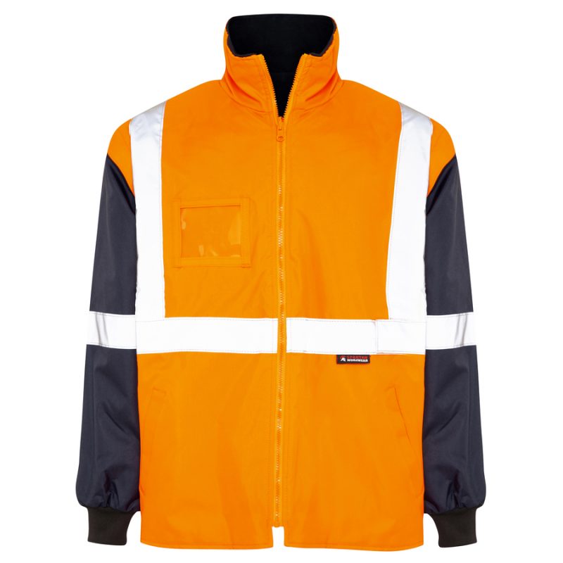 60944-Premium-5in1-Waterproof-Jacket-Taped-Orange-Navy-4